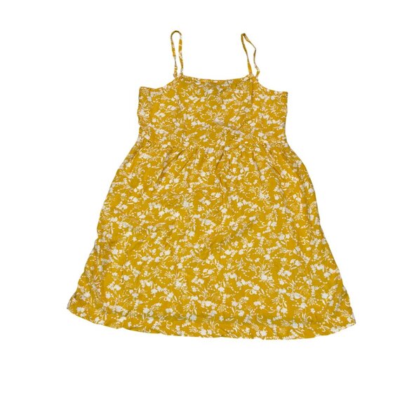 Yellow Floral Sundress Girls XL 14-16 Old Navy Adjustable Straps Smocked Back - Picture 7 of 11